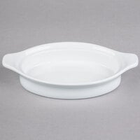 Syracuse China 911194804 Reflections 8 oz. Aluma White Medium Porcelain Rarebit - 24/Case
