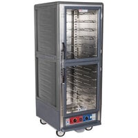 Metro C539-CDC-U-GY C5 3 Series Heated Holding and Proofing Cabinet with Clear Dutch Doors - Gray