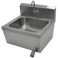 Advance Tabco 7-PS-78 Hands Free Hand Sink with Knee Operated Valve - 20 inch