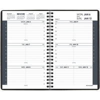 At-A-Glance 7010005 4 7/8 inch x 8 inch Black January 2022 - December 2022 Hourly Appointment Book with A-Z Address Tabs