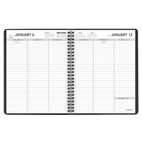 At-A-Glance 7085505 6 3/4 inch x 8 3/4 inch Black January 2022 - December 2022 Open Scheduling Weekly Planner