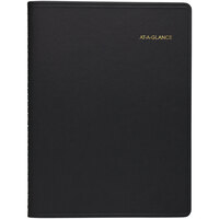 At-A-Glance 7086505 6 7/8 inch x 8 3/4 inch Black January 2022 - January 2023 Hourly Appointment Book