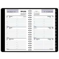 At-A-Glance G25000 DayMinder 3 3/4 inch x 6 inch Black January 2022 - December 2022 Weekly Pocket Appointment Book with Contacts Section