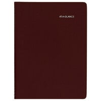 At-A-Glance G52014 DayMinder 8 inch x 11 inch Burgundy January 2022 - December 2022 Weekly Appointment Book