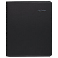 At-A-Glance 760105 8 inch x 9 7/8 inch Black January 2022 - December 2022 QuickNotes Weekly / Monthly Appointment Book