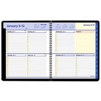 At-A-Glance 760105 8 inch x 9 7/8 inch Black January 2022 - December 2022 QuickNotes Weekly / Monthly Appointment Book