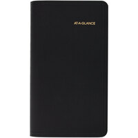 At-A-Glance 7006405 3 1/2 inch x 6 1/8 inch Black January 2022 - January 2023 Refillable Pocket Size Monthly Planner