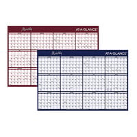 At-A-Glance A152 32 inch x 48 inch Blue / Red Reversible Horizontal Erasable January 2022 - December 2022 Wall Planner