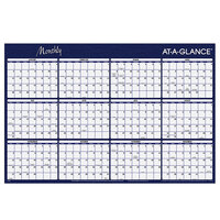 At-A-Glance A152 32 inch x 48 inch Blue / Red Reversible Horizontal Erasable January 2022 - December 2022 Wall Planner