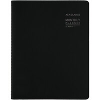 At-A-Glance 70120X05 6 7/8 inch x 8 3/4 inch Black January 2022 - December 2022 Contemporary Monthly Planner