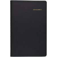 At-A-Glance 7007505 4 7/8 inch x 8 inch Black January 2022 - December 2022 Weekly Appointment Book