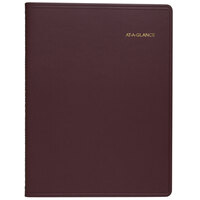 At-A-Glance 7095050 8 1/4 inch x 10 7/8 inch Winestone January 2022 - January 2023 Weekly Appointment Book