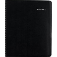 At-A-Glance 761105 8 inch x 9 7/8 inch Black July 2021 - July 2022 QuickNotes Weekly / Monthly Academic Planner