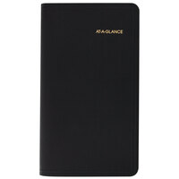 At-A-Glance 7000805 3 1/4" x 6 1/4" Black January 2023 - December 2023 Compact Refillable Weekly Appointment Book