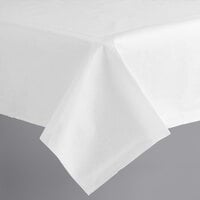 Hoffmaster 210441 50 inch x 108 inch Linen-Like White Table Cover - 24/Case