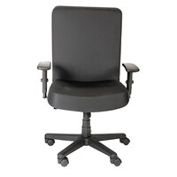 Alera Plus ALECP110 XL Series Black High-Back Big & Tall Fabric Office Chair with Adjustable Arms and Black Swivel Nylon Base