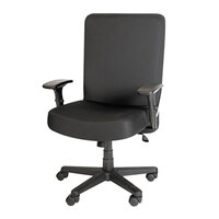 Alera Plus ALECP110 XL Series Black High-Back Big & Tall Fabric Office Chair with Adjustable Arms and Black Swivel Nylon Base
