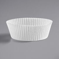 White Fluted Baking Cup 3 1/2 inch x 1 1/2 inch - 500/Pack