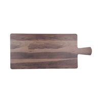 Elite Global Solutions M2312RC Fo Bwa 23 inch x 12 inch Rectangular Faux Hickory Wood Melamine Serving Board with Handle