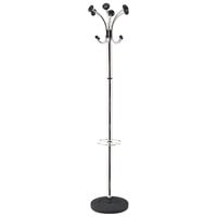 Alba PMCLAS 16" x 70 1/2" Black / Chrome 12 Knob Coat Stand