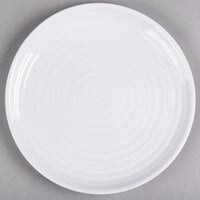 Elite Global Solutions DS10-W Swirl 10 inch White Round Melamine Plate   - 6/Case