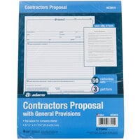 Adams NC3819 3-Part Carbonless Contractor Proposal Form - 50/Pack