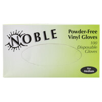 Noble Products Powder-Free Disposable Vinyl Gloves for Foodservice - Medium - Case of 1000 (10 Boxes of 100)