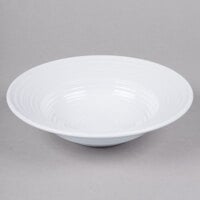 Elite Global Solutions DS85PB-W Swirl 12 oz. White Melamine Pasta / Soup Bowl - 6/Case