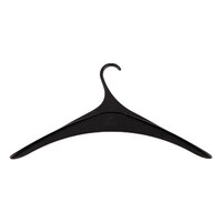 Alba PMCINHANG12 Black Plastic Coat Hanger - 12/Set