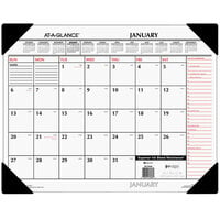 At-A-Glance SK117000 22 inch x 17 inch White / Orange January 2022 - December 2022 Monthly Desk Pad Calendar