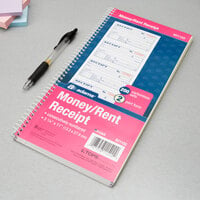 Adams SC1152 2-Part Blue and White Carbonless Rent Receipt Book with 200 Receipts
