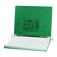 Acco 54076 11 inch x 14 7/8 inch Side Bound Hanging Data Post Binder - 6 inch Capacity with 2 Fasteners, Dark Green