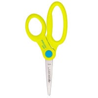 Westcott 14607 5" Stainless Steel Pointed Tip Kids Scissors with Antimicrobial Protection