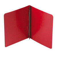 Acco 25079 8 1/2 inch x 11 inch Executive Red Presstex Side Bound Report Cover with Prong Fastener - 3 inch Capacity