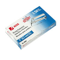 Acco 70022 2 inch Capacity Premium Two-Piece Paper File Fasteners - 50/Box