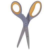 Westcott 13529 8 inch Titanium Bonded Pointed Tip Scissors with Gray / Yellow Straight Handle