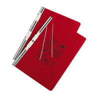 Acco 54049 8 1/2 inch x 14 7/8 inch Side Bound Hanging Data Post Binder - 6 inch Capacity with 2 Fasteners, Executive Red
