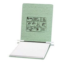 Acco 54115 9 1/2 inch x 11 inch Top Bound Hanging Data Post Binder - 6 inch Capacity with 2 Fasteners, Light Green