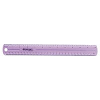 Westcott 12975 12 inch Jewel Colored Plastic Ruler - 1/16 inch Standard Scale