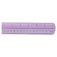 Westcott 12975 12 inch Jewel Colored Plastic Ruler - 1/16 inch Standard Scale