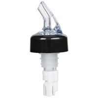 2 oz. Clear Spout / White Tail Measured Liquor Pourer with Collar - 12/Pack