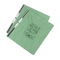 Acco 54075 11 inch x 14 7/8 inch Side Bound Hanging Data Post Binder - 6 inch Capacity with 2 Fasteners, Light Green