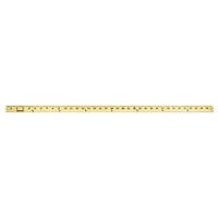 Westcott 10425 36 inch Wood Yard Stick with Metal Ends - 1/8 inch Standard Scale