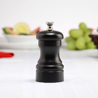 Chef Specialties 4550 Professional Series 4 inch Capstan Ebony Customizable Pepper Mill