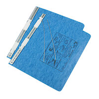 Acco 54032 8 1/2 inch x 11 3/4 inch Side Bound Hanging Data Post Binder - 6 inch Capacity with 2 Fasteners, Light Blue
