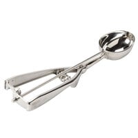 #20 Oval Stainless Steel Squeeze Handle Disher - 1.5 oz.