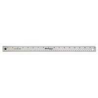 Westcott 10417 18 inch Stainless Steel Ruler with Cork Back and Hanging Hole - 1/16 inch Standard Scale