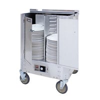 Cres Cor HJ-531-10-240 Aluminum Heated Four Stack Plate Dispenser for 9 7/8 inch to 11 inch Diameter Plates