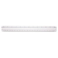 Westcott 15571 12 inch Clear Magnifying Plastic Ruler - 1/16 inch Standard Scale