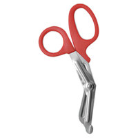Westcott 10098 7 inch Stainless Steel Blunt Tip Office Snips with Red Bent Handle